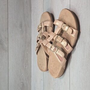 Vionic Women Misa Hook&loop Leather Sandals Slide shoes sz 8